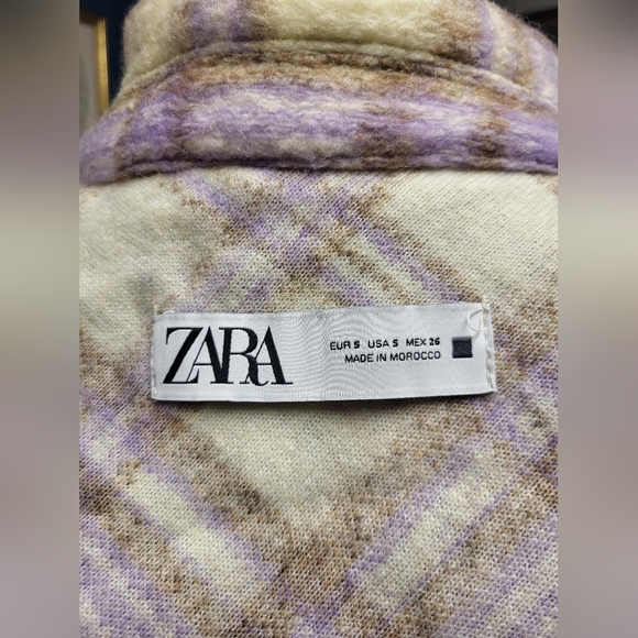 Zara Thick Cropped Flannel Size S - Picture 7 of 7